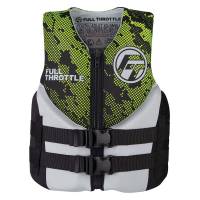 Full Throttle - Full Throttle Junior Hinged Neoprene Life Jacket - Green - Image 1