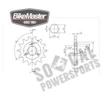 BikeMaster - BikeMaster Front Sprockets - 14T - 965688 - Image 2