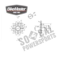 BikeMaster - BikeMaster Front Sprocket - 12T - 965718 - Image 2