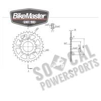 BikeMaster - BikeMaster Steel Rear Sprocket - 33T - 965127 - Image 2