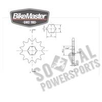 BikeMaster - BikeMaster Front Sprocket - 12T - 965518 - Image 2