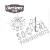 BikeMaster - BikeMaster Steel Rear Sprocket - 33T - 965130 - Image 2