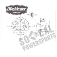 BikeMaster - BikeMaster Steel Rear Sprocket - 37T - 260 246 37 - Image 2