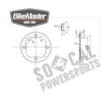 BikeMaster - BikeMaster Steel Rear Sprocket - 36T - 965242 - Image 2