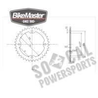 BikeMaster - BikeMaster Steel Rear Sprocket - 37T - 965743 - Image 2