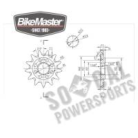 BikeMaster - BikeMaster Front Sprocket - 13T - 965474 - Image 2