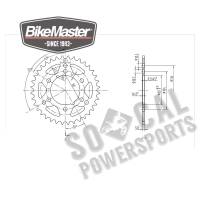 BikeMaster - BikeMaster Steel Rear Sprocket - 36T - 965232 - Image 2