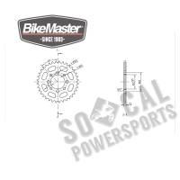 BikeMaster - BikeMaster Steel Rear Sprocket - 36T - 230 802 36 - Image 2