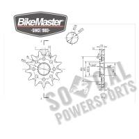 BikeMaster - BikeMaster Front Sprocket - 13T - 965565 - Image 2