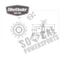 BikeMaster - BikeMaster Front Sprocket - 13T - 965530 - Image 2