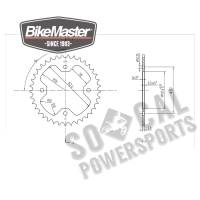 BikeMaster - BikeMaster Steel Rear Sprocket - 37T - 965236 - Image 2