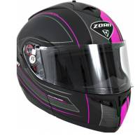 Zoan - Zoan Optimus Raceline Graphics Snow Helmet with Electric Shield - 138-179SN/E - Black/Pink - 3XL - Image 1