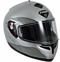 Zoan - Zoan Optimus Solid Snow Helmet with Electric Shield - 038-023SN/E - Silver - X-Small - Image 1