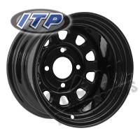 ITP - ITP Delta Steel Wheel - 12x7 - 4+3 Offset - 4/137 - Black - 1225573014 - Image 1