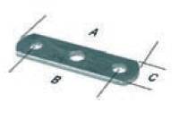 C.E. Smith - C.E. Smith Axle Tie Plate - 3-Hole Flat - 20024G - Image 2