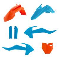 Acerbis - Acerbis Full Plastic Kit - Orange 16/Light Blue - 2449601415 - Image 1