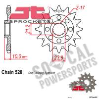 JT Sprockets - JT Sprockets Self-Cleaning Steel Front Sprocket - 14T - JTF1443.14SC - Image 1