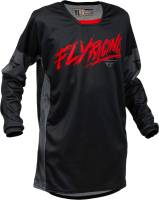 Fly Racing - Fly Racing Kinetic Khaos Youth Jersey - 376-420YL - Black/Red/Gray - Large - Image 1