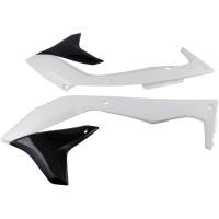 Acerbis - Acerbis Radiator Shrouds - White/Black - 2449691035 - Image 1