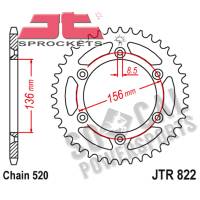 JT Sprockets - JT Sprockets Steel Rear Sprocket - 43T - JTR822.43 - Image 2