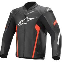 Alpinestars - Alpinestars Faster V2 Leather Jacket - 3103521-1030-50 - Black/Red - 50 - Image 1