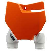 Acerbis - Acerbis Raptor Front Number Plate - Orange/White - 2527425321 - Image 1