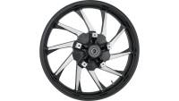 Coastal Moto - Coastal Moto Precision Cast Hurricane 3D Front Wheel - 21in. x 3.5in. - Black Cut - 3D-HUR213BC-ABST - Image 1