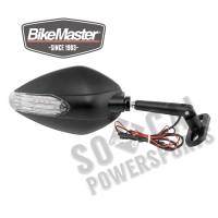 BikeMaster - BikeMaster Candy Drop Sport Bike Mirror - Black with Turn Signals - KS-A52B - Image 1