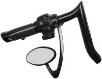 Arlen Ness - Arlen Ness Curvaceous Cats Eye Hanger Stem Billet Mirror - Left - Black - 13-145 - Image 3