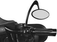 Arlen Ness - Arlen Ness Curvaceous Cats Eye Hanger Stem Billet Mirror - Left - Black - 13-145 - Image 1