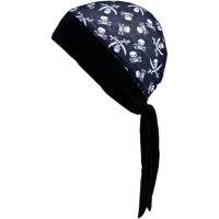 Schampa - Schampa Z-Wraps Stretch Headwrap - BNDNA003-1020 - Black Skulls/Swords - OSFM - Image 1