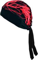 Schampa - Schampa Z-Wraps Stretch Headwrap - BNDNA003-35 - Black/Red Lightning - OSFM - Image 1