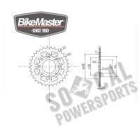 BikeMaster - BikeMaster Steel Rear Sprocket - 33T - 965130 - Image 3