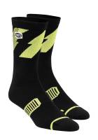 100% - 100% Bolt Socks - 24013-027-18 - Black/Lime - Lg-XL - Image 1