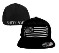 Outlaw Threadz - Outlaw Threadz Support Fitted Hat - SUP01-LG/XL - Black/White - Lg-XL - Image 1