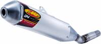 FMF Racing - FMF Racing Q4 HEX Spark Arrestor Slip-On - Stainless Midpipe/Aluminum Muffler - 042363 - Image 1