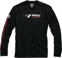 100% - 100% Geico Honda Raceday Long Sleeve Tee - 33006-001-13 - Black - X-Large - Image 1