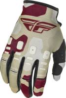 Fly Racing - Fly Racing Kinetic K221 Youth Gloves - 374-51704 - Stone/Berry - 04 - Image 1