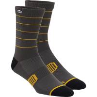 100% - 100% Advocate Socks - 24017-459-17 - Charcoal/Mustard - Sm-Md - Image 1