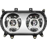 Custom Dynamics - Custom Dynamics ProGlow Double-X LED Headlight - Chrome - PG-RG-C - Image 1