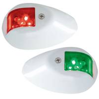 Perko - Perko LED Side Lights - Red/Green - 12V - White Epoxy Coated Housing - Image 1