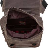 Burly Brand - Burly Brand Throwover Saddlebag - Dark Oak Waxed Cotton - B15-1002D - Image 2