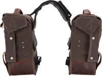 Burly Brand - Burly Brand Throwover Saddlebag - Dark Oak Waxed Cotton - B15-1002D - Image 3